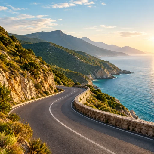 海岸公路概念图，AI 生成